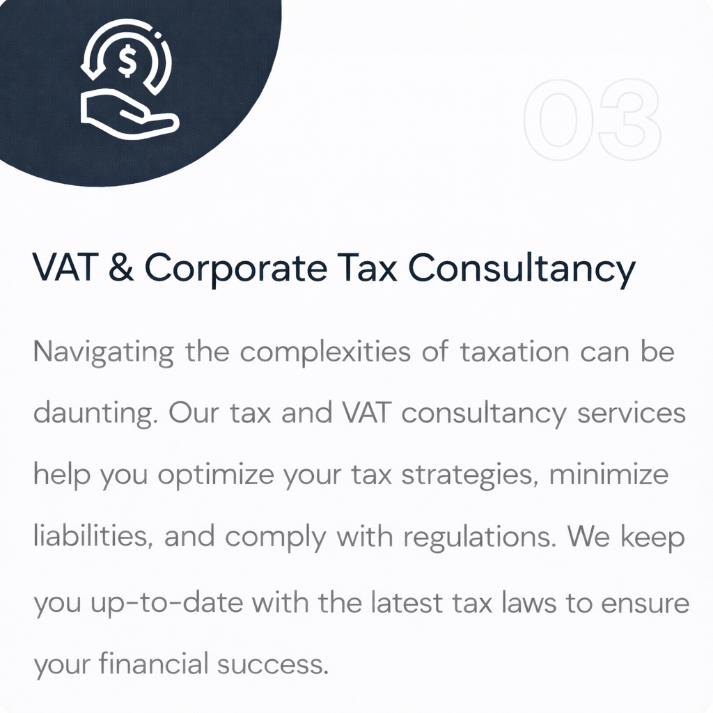 Professional tax consultancy design layout